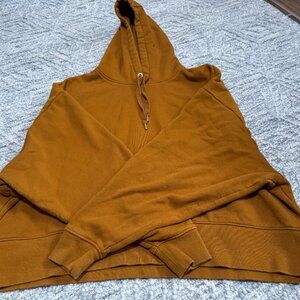 Calia Hoodie Womens L Cropped Fleece pullover Boxy oversized Carrie Underwood